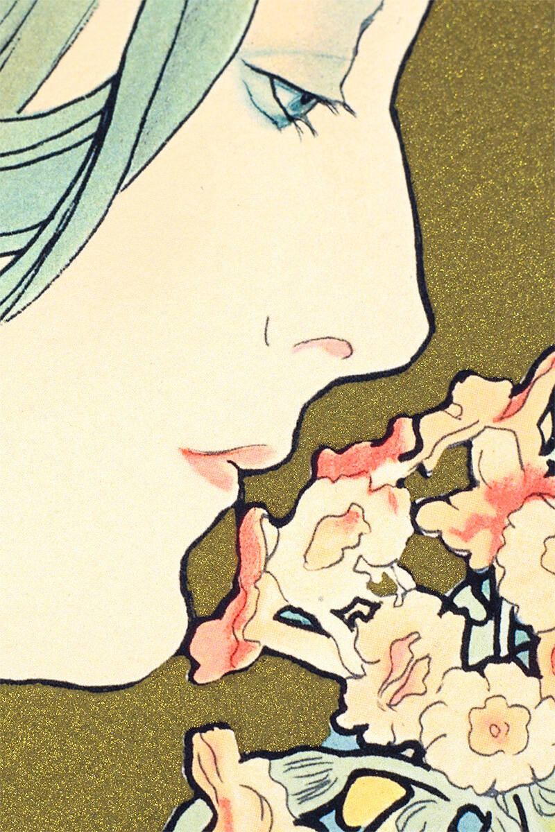 アルフォンス・ミュシャ「桜草」が激安・卸価格で販売中｜絵画・版画の 